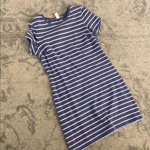 Striped T-shirt Dress Periwinkle
